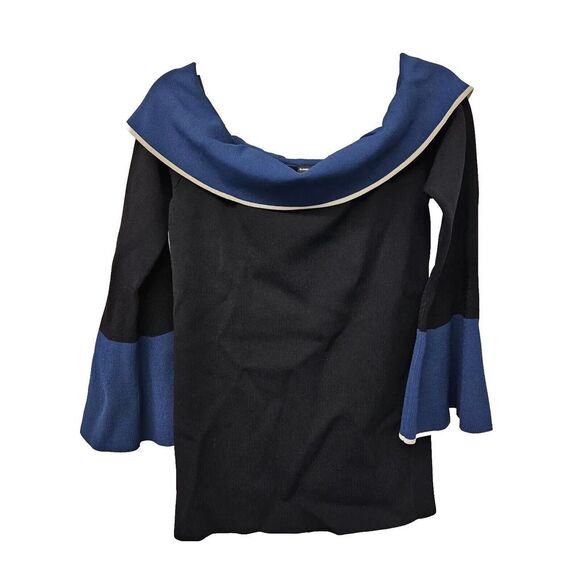 Glamour x Lane Bryant Off The Shoulder Fine Knit Top Size 14/16 Fluted Sleeves - Picture 2 of 8